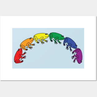 Pride Frogs Rainbow Posters and Art